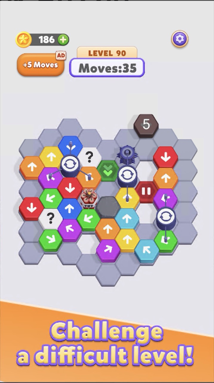 Hexa Run - Block Puzzle Gameplay Screenshot 1